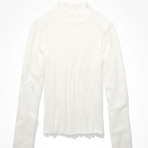 Nwot AE White Mockneck